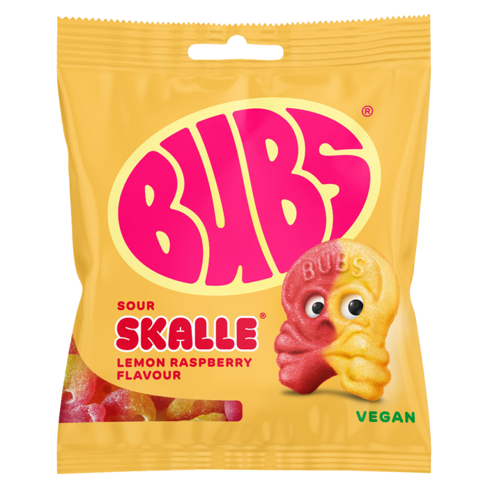 Bubs Lemon Raspberry Skalle 155g