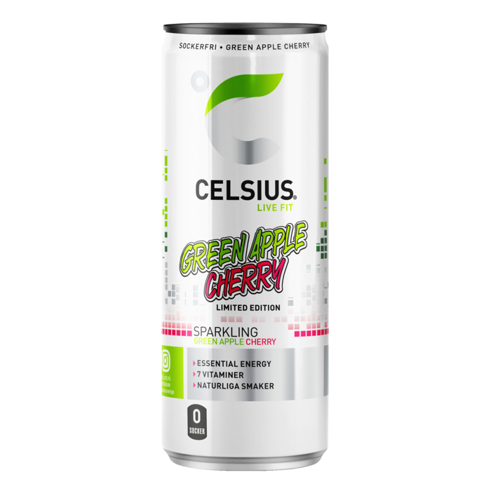 Celsius Green Apple Cherry Ltd 355ml