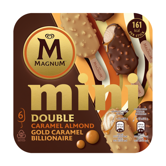 Magnum Glass Flerpack Mini Double Caramel Collection 6st