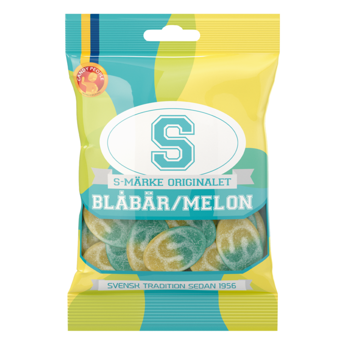 S-märke Blåbär/Melon 80g