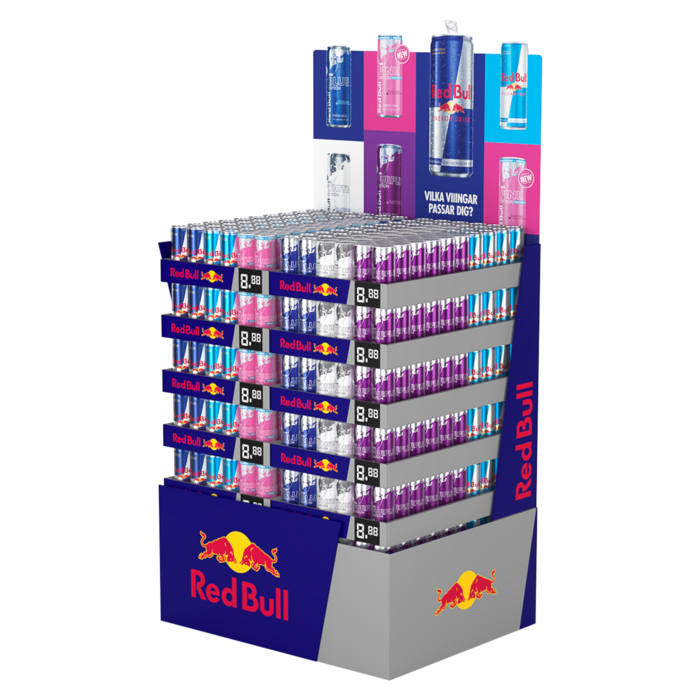 Red Bull Display 250ml Mix 6 Smaker (ED/SF/BLUE/WHITE/PURPLE/PINK)