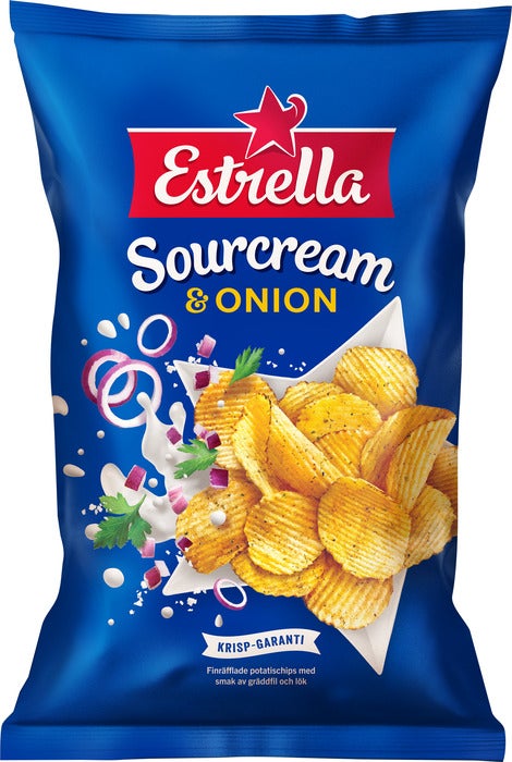 Estrella Sourcream & Onion Chips 175g