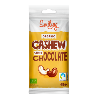 Smiling Cashew Salt Ljus choklad 45g EKO & Fairtrade