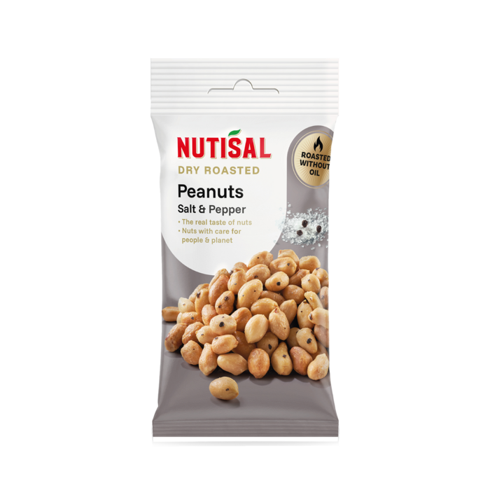 Nutisal Dry Roasted Peanuts Salt & Pepper 60g