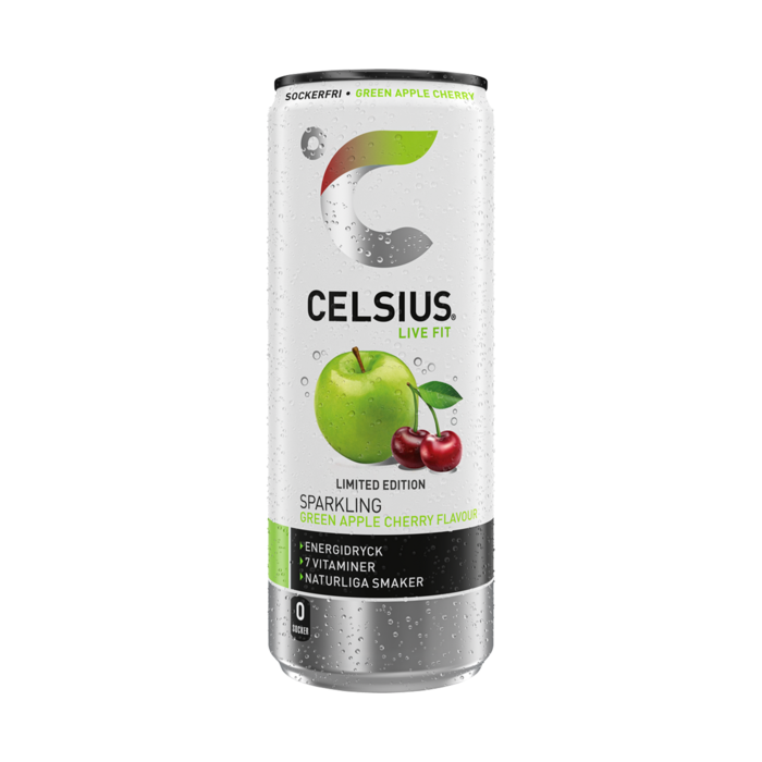 Celsius Green Apple Cherry 250ml