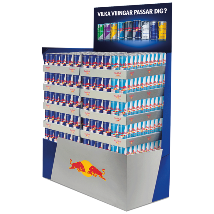 Red Bull Exponeringspall 1/3 Red Bull Energy/Red Bull Sockerfri 250ml