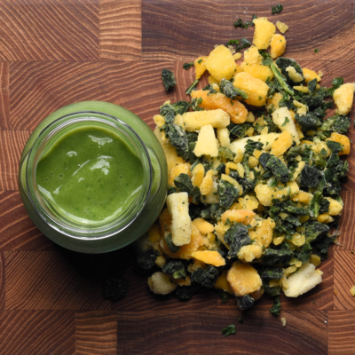 Grön 03 Mango, ananas, spenat, grönkol