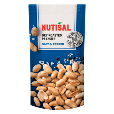 Nutisal Dry Roasted Peanuts Salt & Pepper 60g