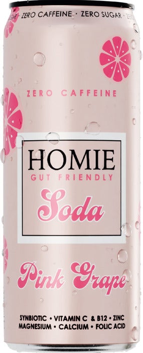 Homie Gut Friendly Soda Pink Grape 33cl