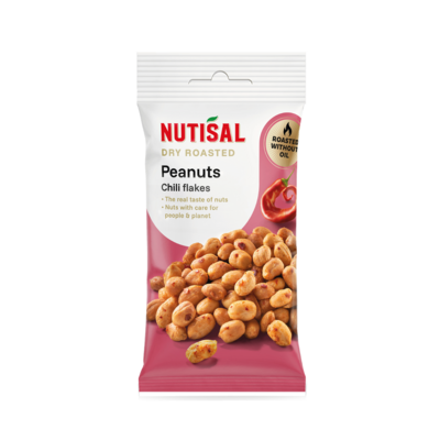 Nutisal Dry Roasted Peanuts Chili Flakes 60g