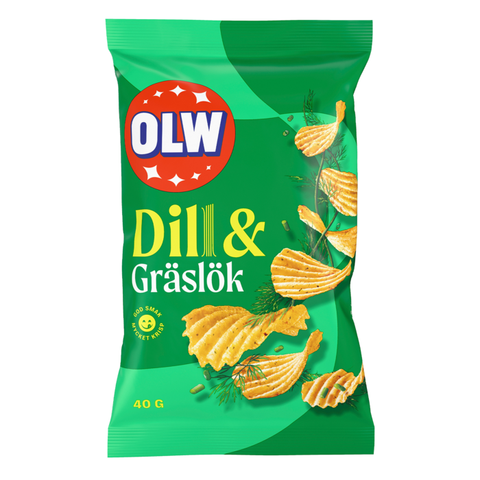 OLW Dill & Gräslök Chips 40g