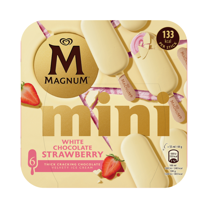 Magnum Mini Strawberry White 6-p