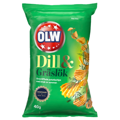 OLW Dill & Gräslök Chips 40g