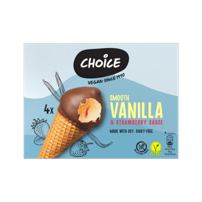 Choice Smooth Vanilla Cone 4-p
