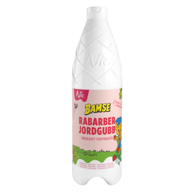 Bamses rabarber- & jordgubbstopping 0,9L