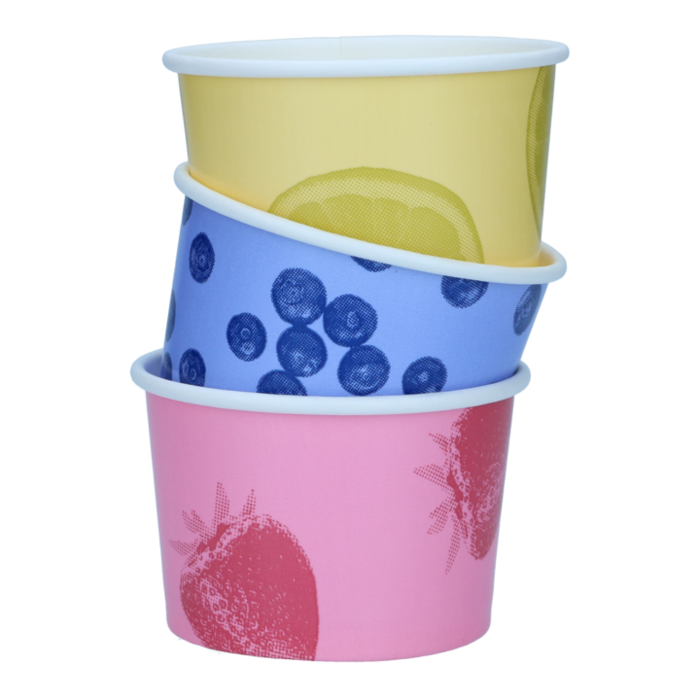 Glassbägare Papper Fruktmix 120ml