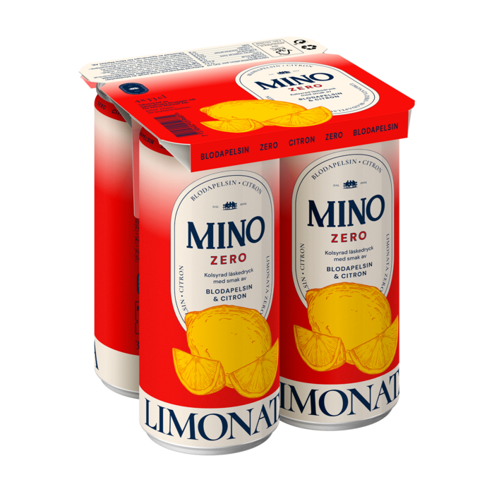 Mino Blodapelsin/Citron Zero 4*33cl