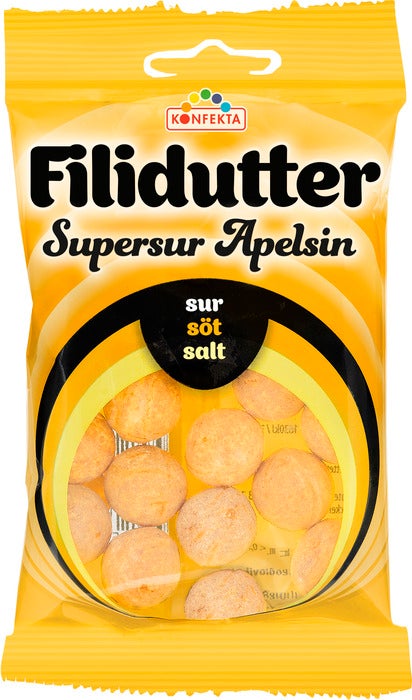 Filidutter Supersur Apelsin 60g