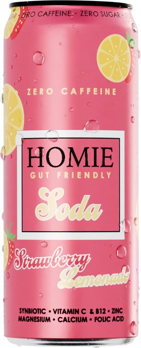 Homie Gut Friendly Soda Strawberry Lemon 33cl