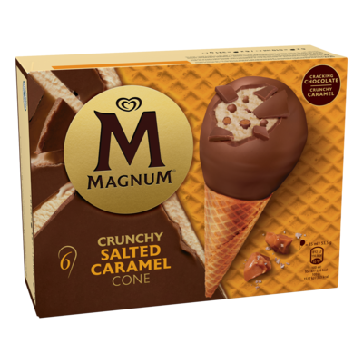 Magnum Mini Chrunchy Salted Caramel Cone 6-p