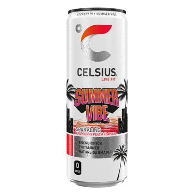Celsius Summer Vibe Raspberry Peach 355ml