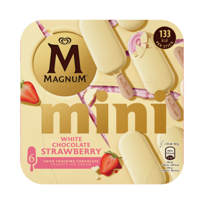 Magnum Mini Strawberry White 6-p