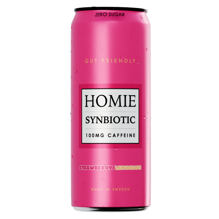 Homie Wake Up Synbiotic Strawberry Lemonade 33cl