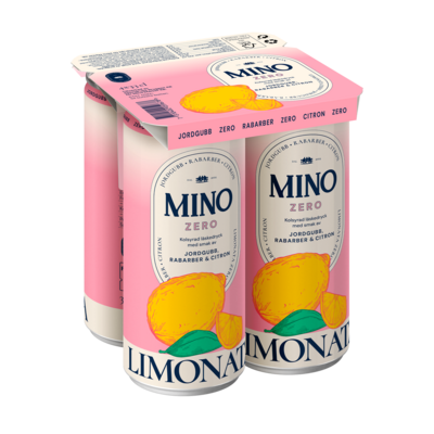 Mino Jordgubb/Rabarber Zero 4*33cl