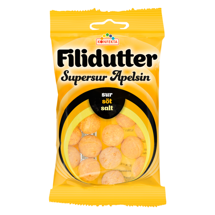 Filidutter Supersur Apelsin 60g