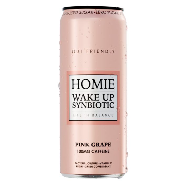 Homie Wake Up Synbiotic Pink Grapefruit 33cl