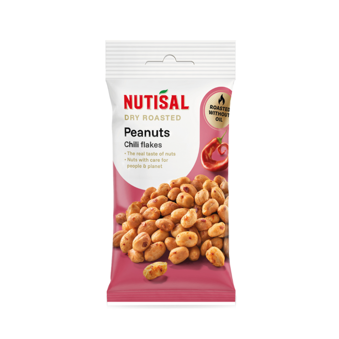 Nutisal Dry Roasted Peanuts Chili Flakes 60g