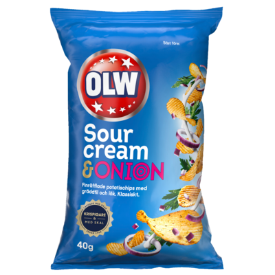 OLW Chips Sourcream&Onion 40g