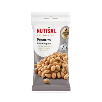 Nutisal Dry Roasted Peanuts Salt & Pepper 60g