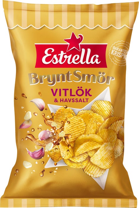 Estrella Brynt Smör Vitlök & Havssalt 175g