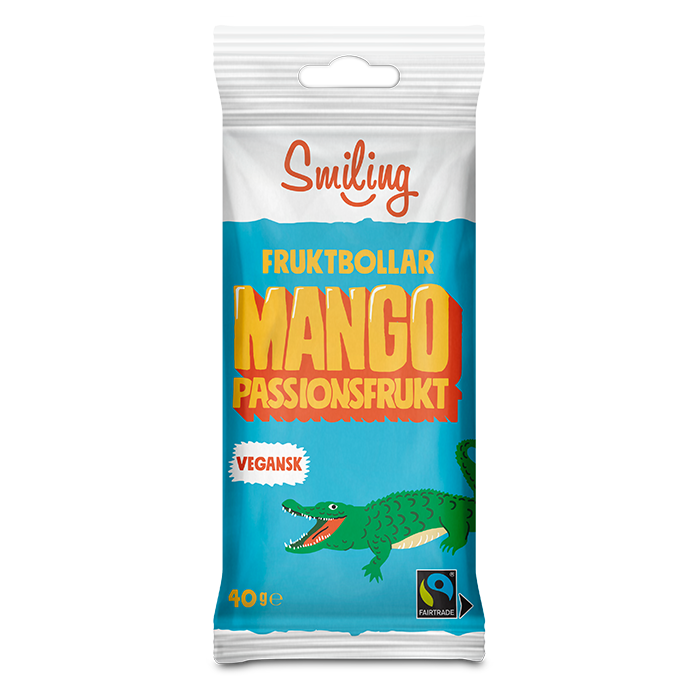 Smiling Fruktbollar Mango/Passion 40g Fairtrade