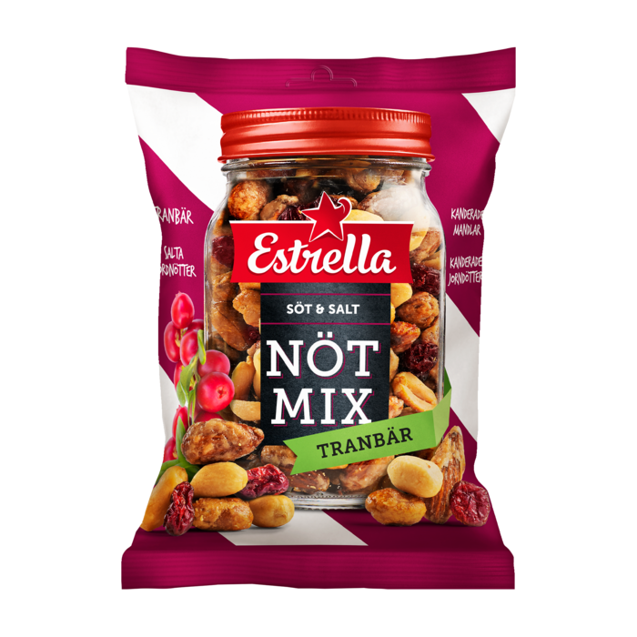 ESTRELLA Nötmix Tranbär 175g