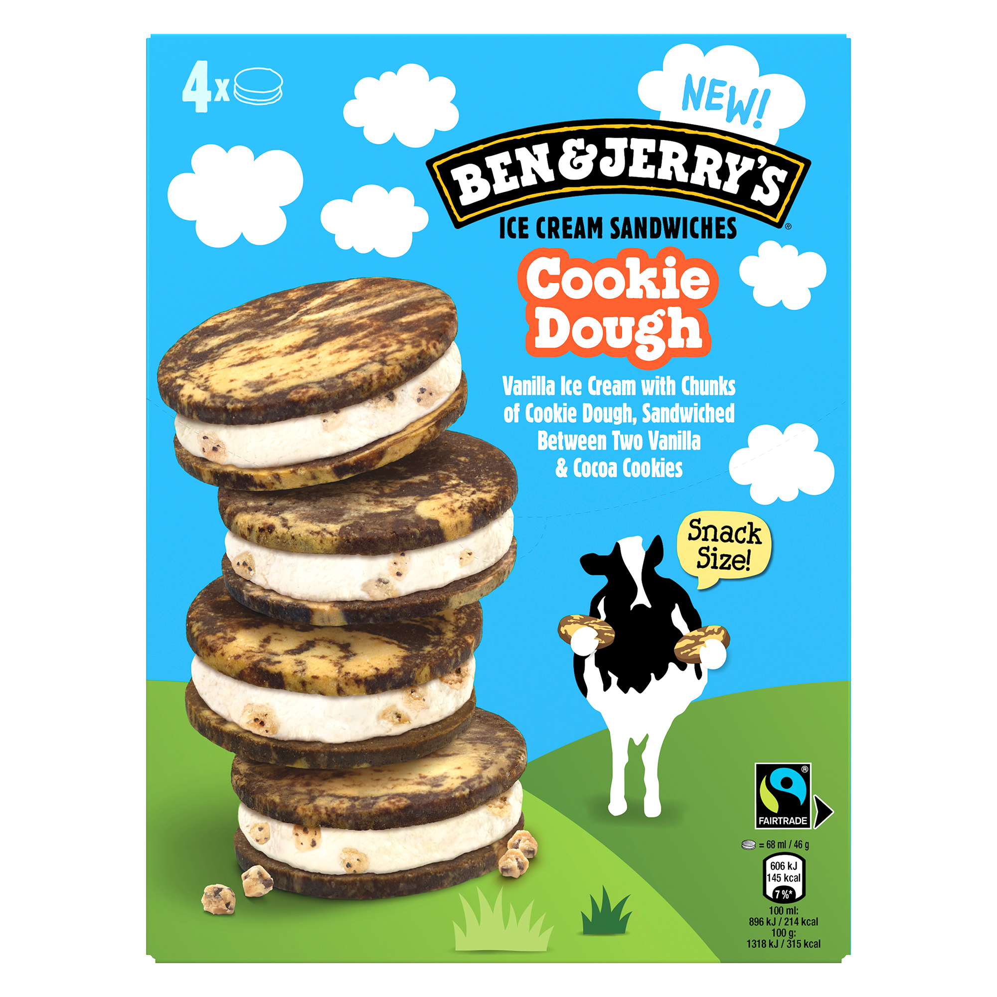 Ben & Jerry´s 4-p Cookie Dough Sandwich