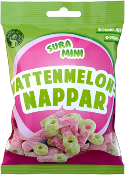 Sura Mini Vattenmelonnappar 70g
