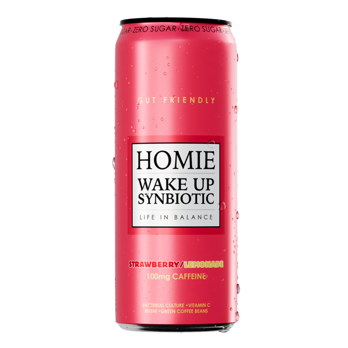 Homie Wake Up Symbiotic Strawberry/lemonade 33cl