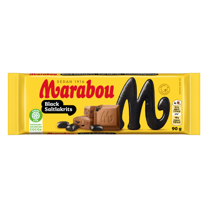 Marabou Black Saltlakrits 90g